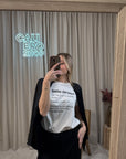 T shirt bianca stampa "Bella de casa"