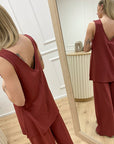 Canotta in maglia scollo a v