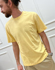 T shirt basica con logo in tono ricamato