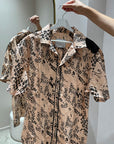 Camicia salmone fantasia pitonata