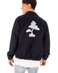 Bomber in denim scuro