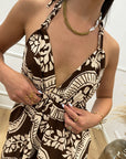Vestito fantasia Kenya con scollo a v