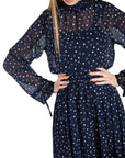 Vestito lungo blu con stelle
