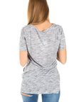 T shirt con spacchi laterali