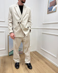 Pantaloni beige chiaro con doppia pinces - Imperial