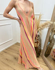 Vestito "Mykonos" beige filo lurex e paillettes