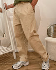 Pantalone chino sabbia con pinces