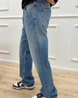 Jeans relaxed straight lavaggio chiaro