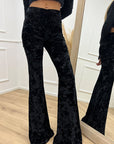 Pantalone Zira a zampa in velluto