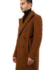 Cappotto moro in panno doppiopetto