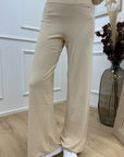 Pantaloni morbidi crema in viscosa - Kontatto