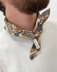 Bandana stampata con etichetta logo