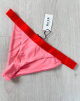 Slip bikini rosa e rosso