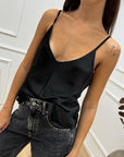 Canotta basic nera scollo a v - HaveOne