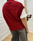 Gilet rosso con micropaillettes - HaveOne