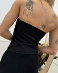 Top a fascia nero con fiocchi - Kontatto