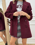 Cappotto sangria doppiopetto corto - HaveOne