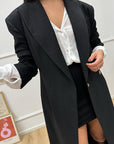 Silence Limited Cappotto Bat nero lungo - Silence Limited
