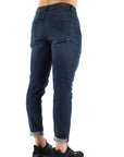 Jeans lavaggio scuro con patch