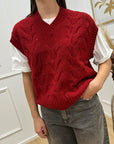 Gilet rosso con micropaillettes - HaveOne
