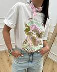 T shirt bianca stampa "Spirit California"