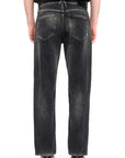 Jeans regular lavaggio nero straight leg