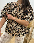 Blusa maku con laccetti e manica balloon