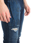Jeans lavaggio scuro con patch