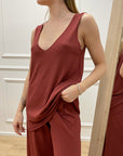 Canotta in maglia scollo a v