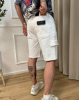 Bermuda in denim cargo
