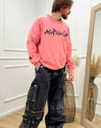 Jeans "Jared" cargo Jeans wide leg grigio