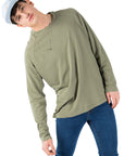 T-shirt raglan olive