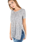 T shirt con spacchi laterali
