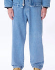 Jeans relaxed con elastico in vita indigo