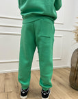 Joggers verde ricamo logo W