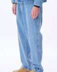 Jeans relaxed con elastico in vita indigo