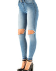 Jeans Lexy super skinny con strappi