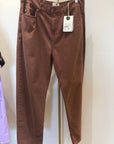 Pantaloni cognac fit morbido