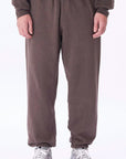 Joggers pigment cioccolato in cotone