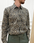 Camicia straight fit stampa animalier