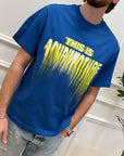 T shirt blu stampa "This is Acupuncture"