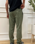 Pantaloni Jacob verde oliva fit regolare