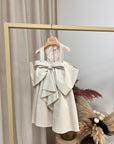 Vestito nude con fiocco