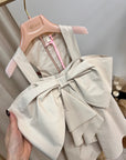Vestito nude con fiocco
