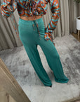 Pantaloni tiffany scampanati in lurex