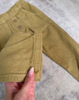 Pantaloni pistacchio in bombasina con tasche