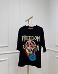 T shirt Freedom nera