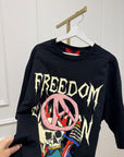 T shirt Freedom nera