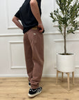 Pantaloni cognac fit morbido