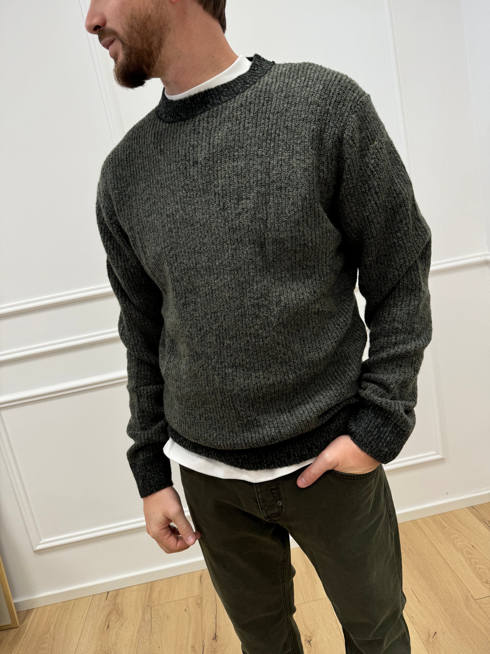 Maglione basic misto mohair